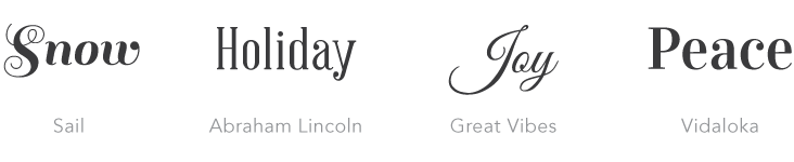 Holiday Fonts