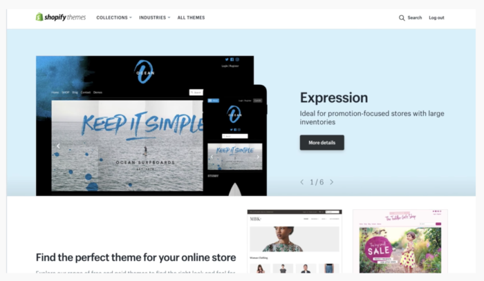Shopify themes store setup